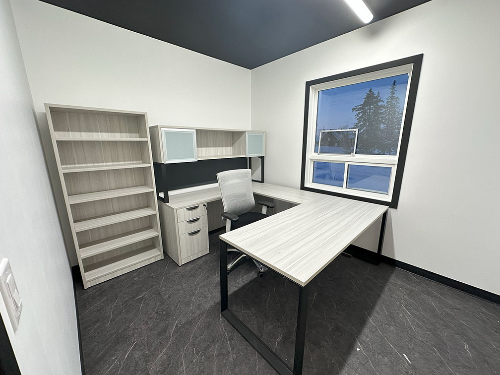 private office with silver birch office furniture